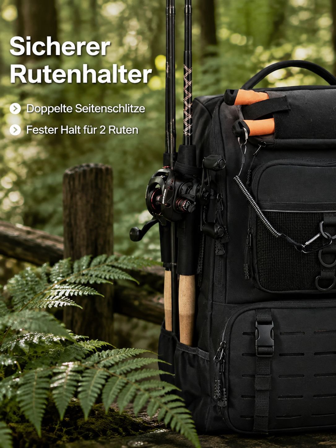 Neuer faltbarer multifunktionaler Outdoor-Angelrucksack mit großer Kapazität