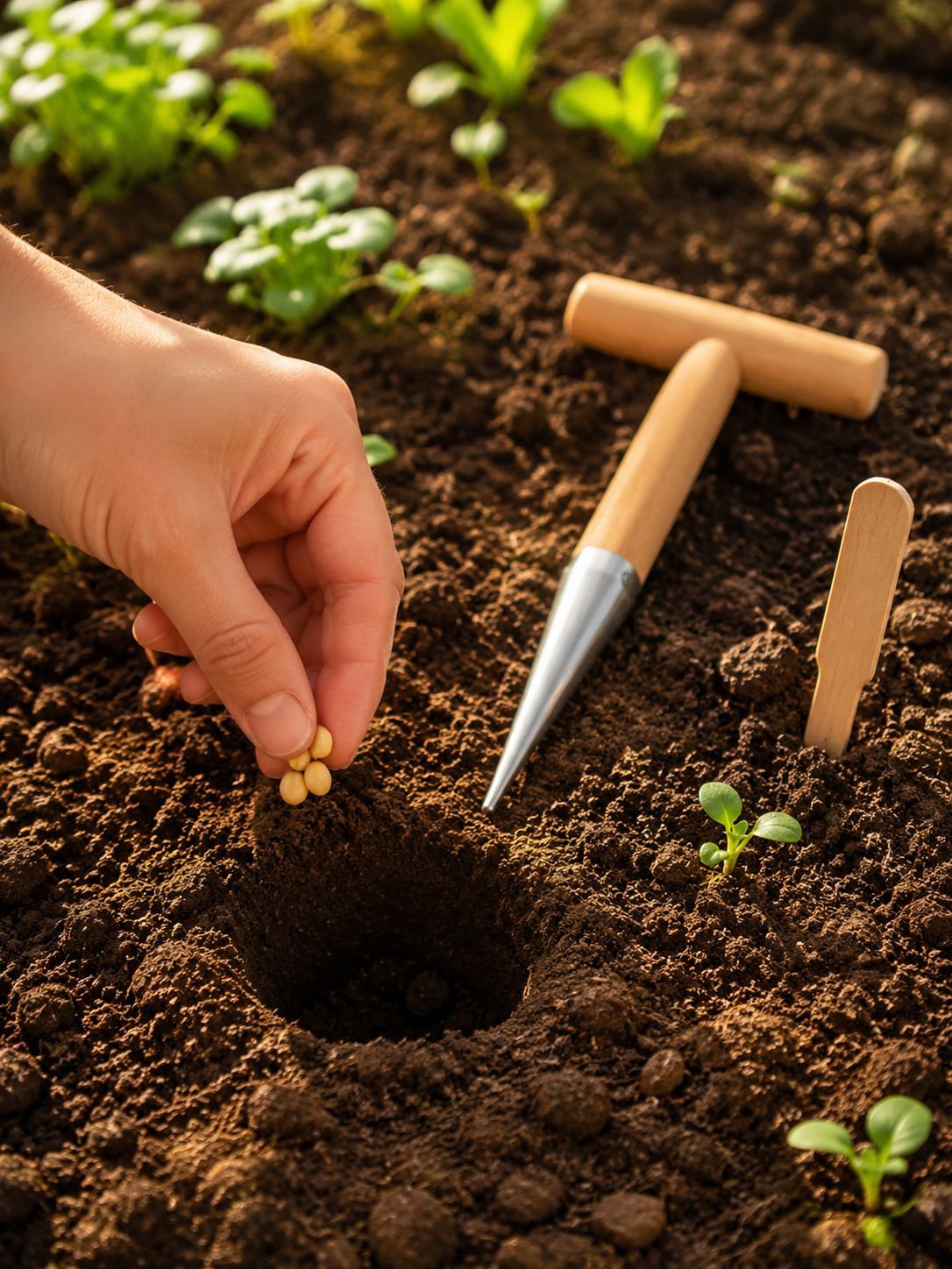 Equipo de horticultura para siembra de vegetales