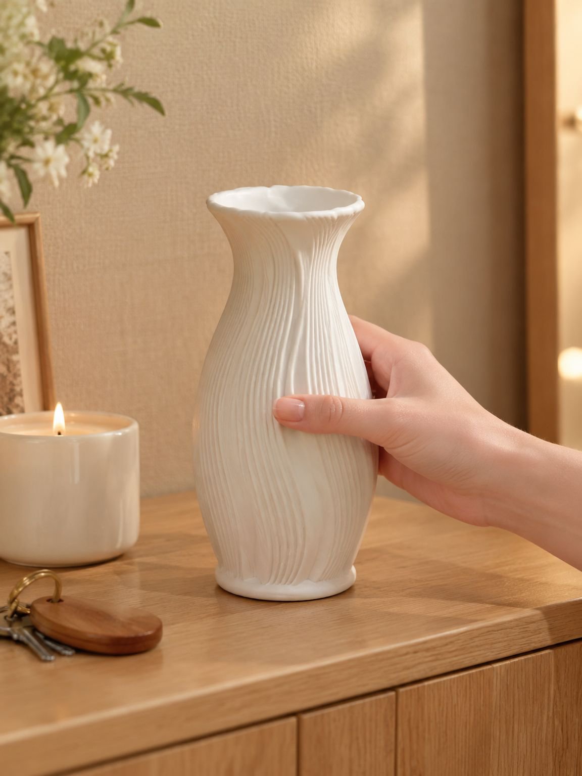 Modern home decor featuring the French Gradient Vase