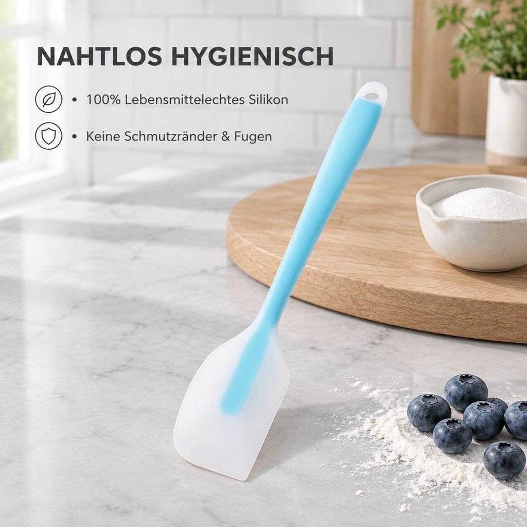 Lebensmittelechter Silikon Teigschaber Einteiliger Cremespatel Kuchenspatel