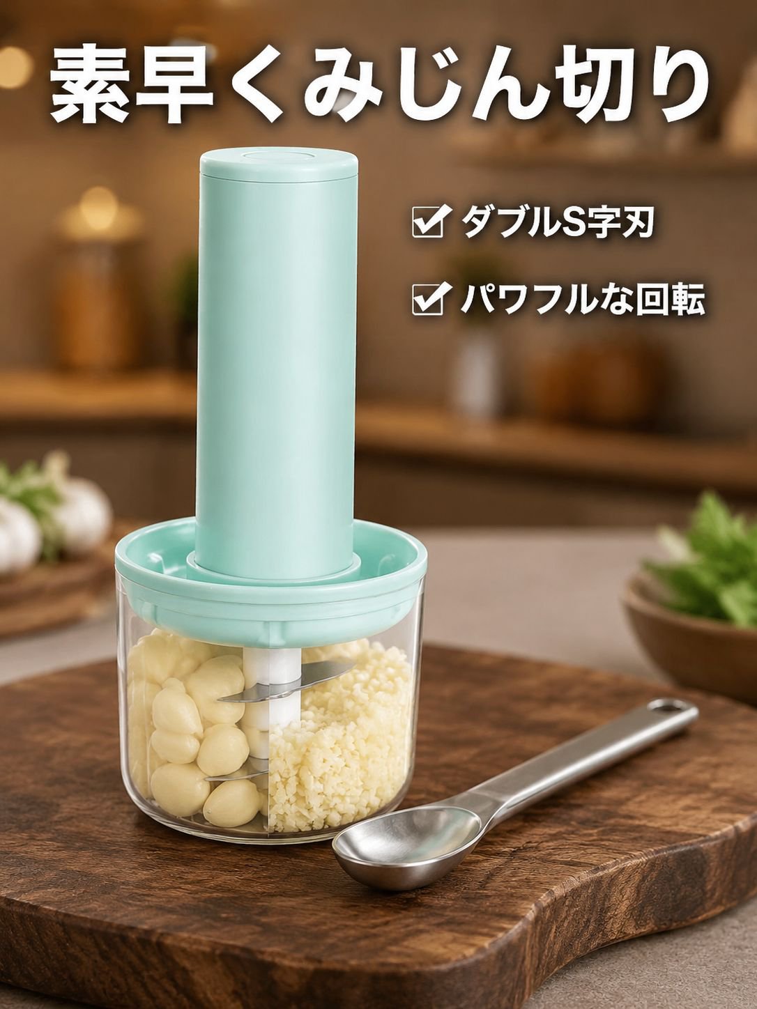 電動ガーリックプレス
