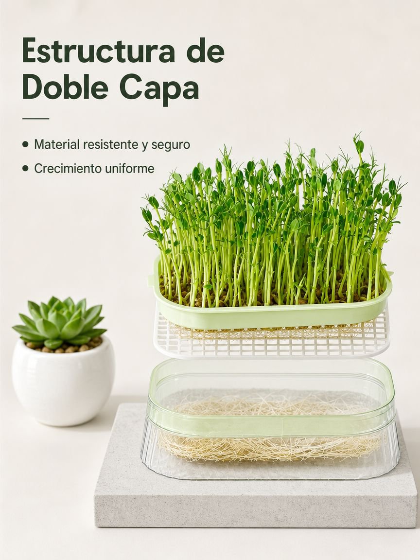 Caja hidropónica para germinación de brotes