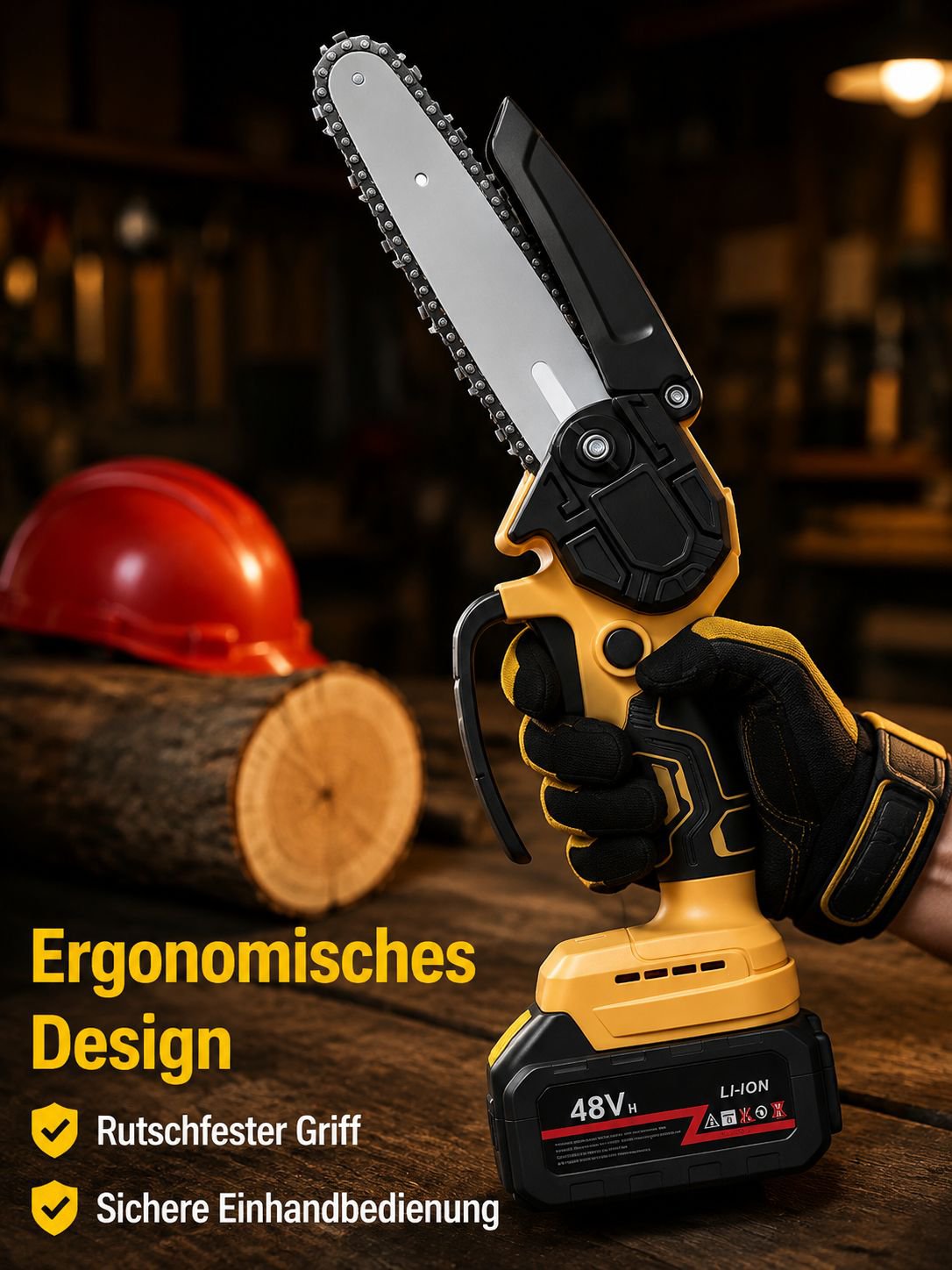 Hochleistungs-Elektrokettensäge für Holzbearbeitung