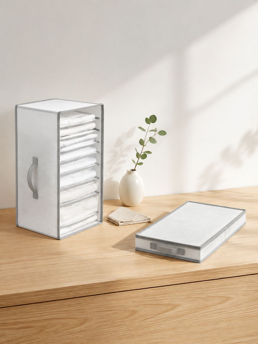 PP board dresser drawer organizer with visible compartments
