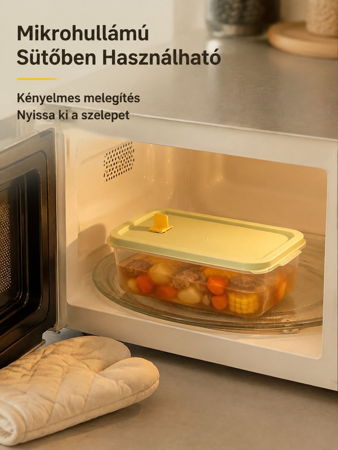 Hűtőhöz való húsos rekeszes tárolódoboz