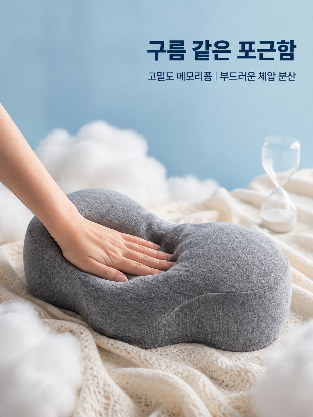 수면용 메모리폼 목 지지 베개