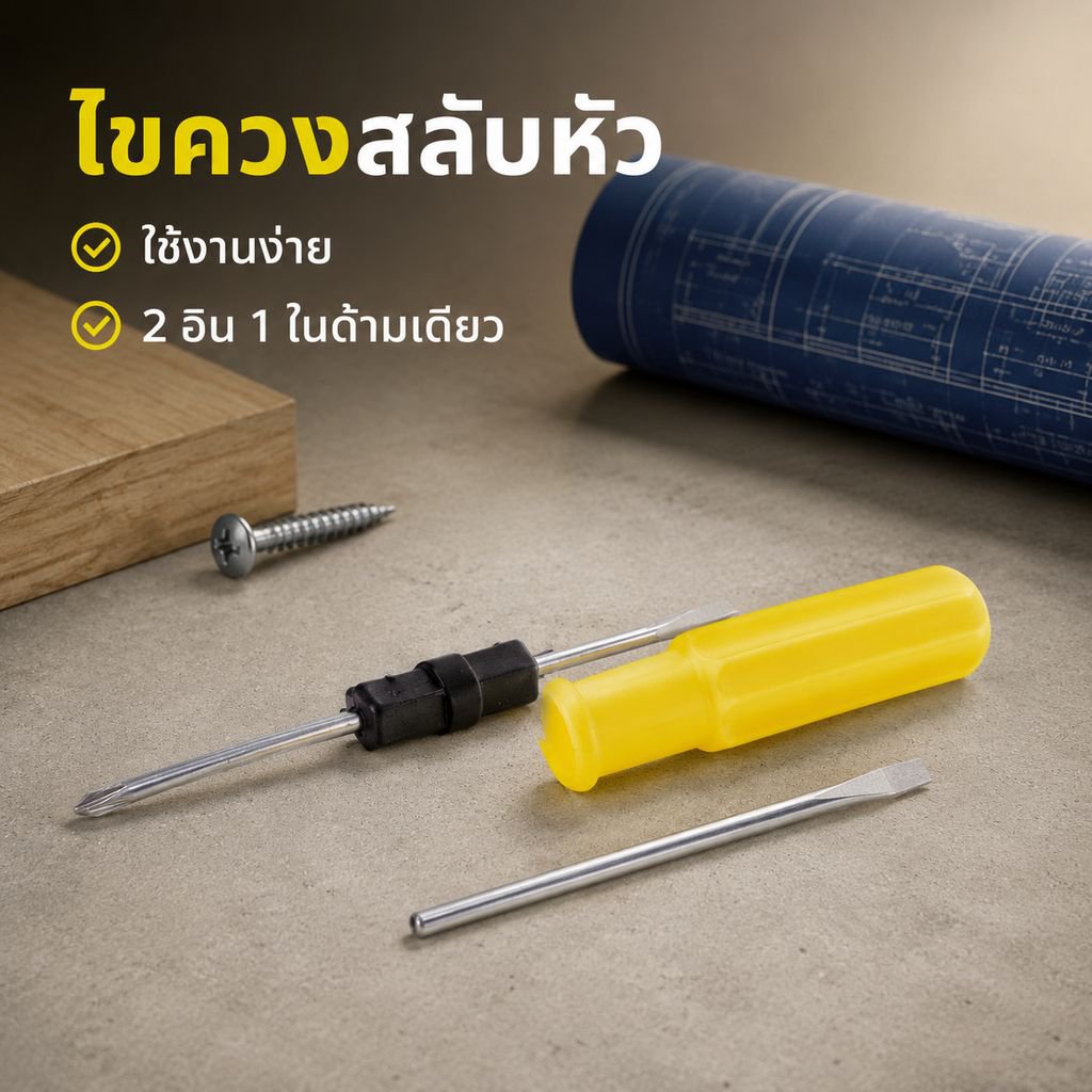 ไขควงสองหัว (หัวแบน/หัวแฉก)
