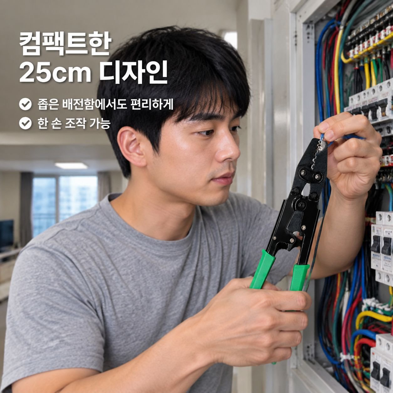 전선 단자용 압착 공구