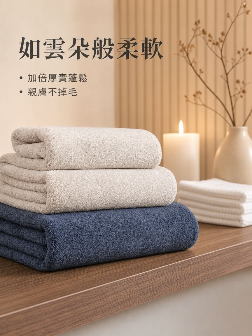 柔軟浴巾