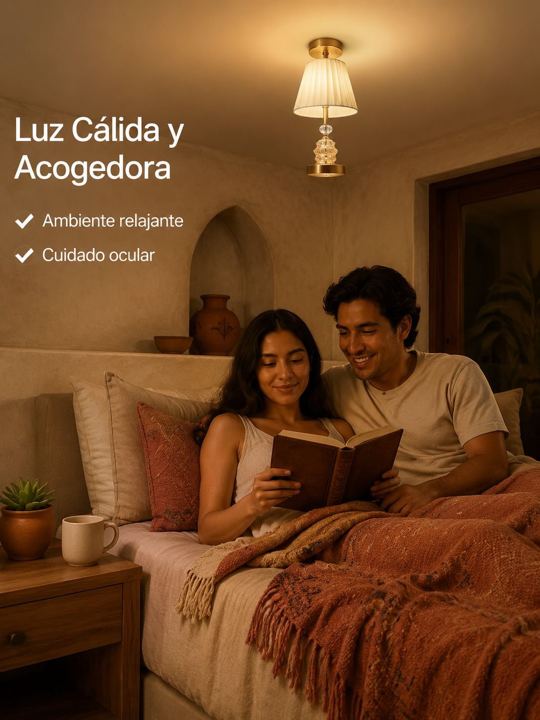 Lámpara LED moderna para dormitorio