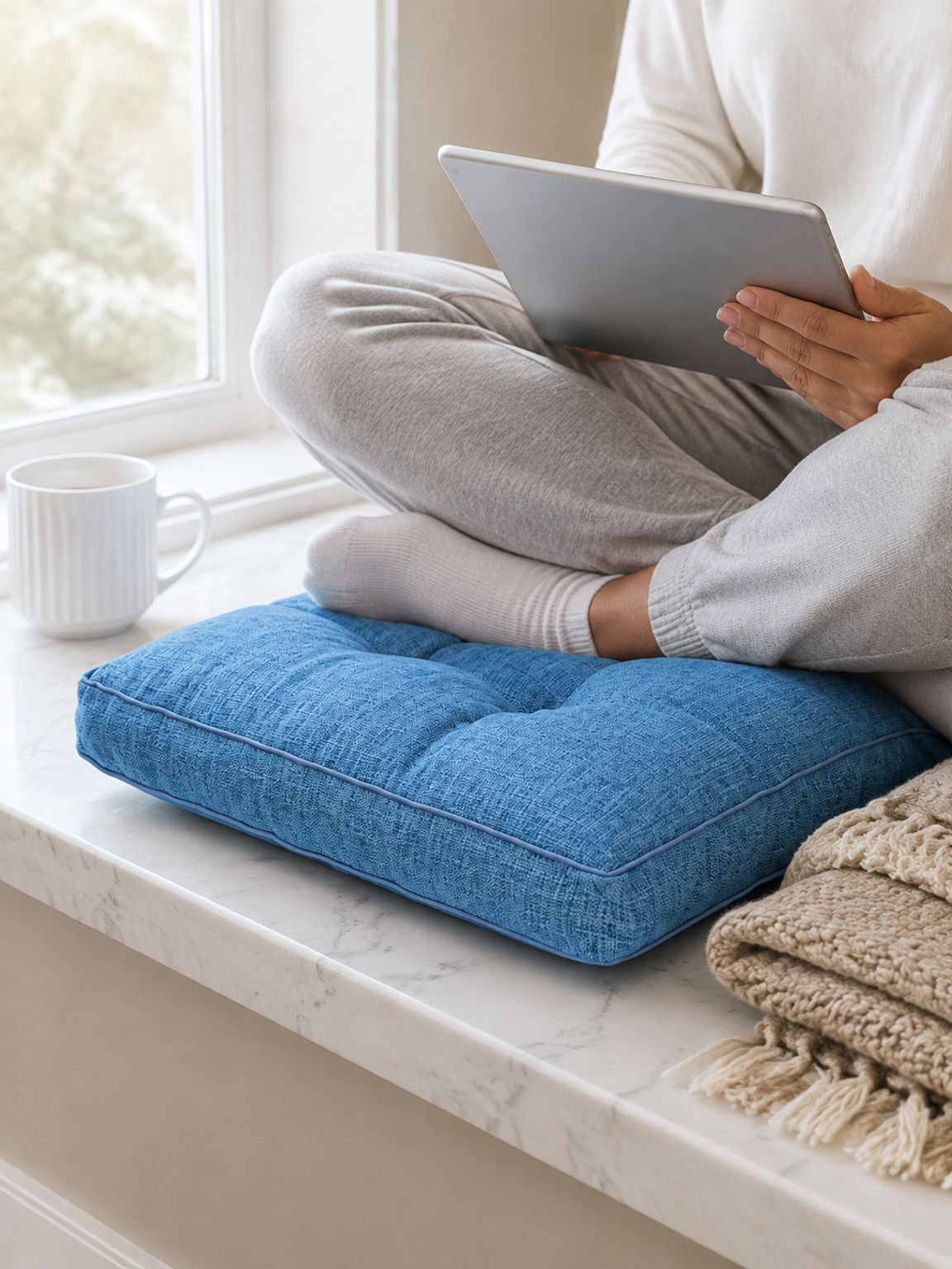 Durable office seat cushion for long hours