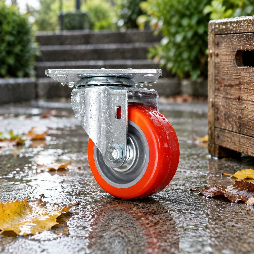 Heavy duty cabinet caster wheels for smooth mobility