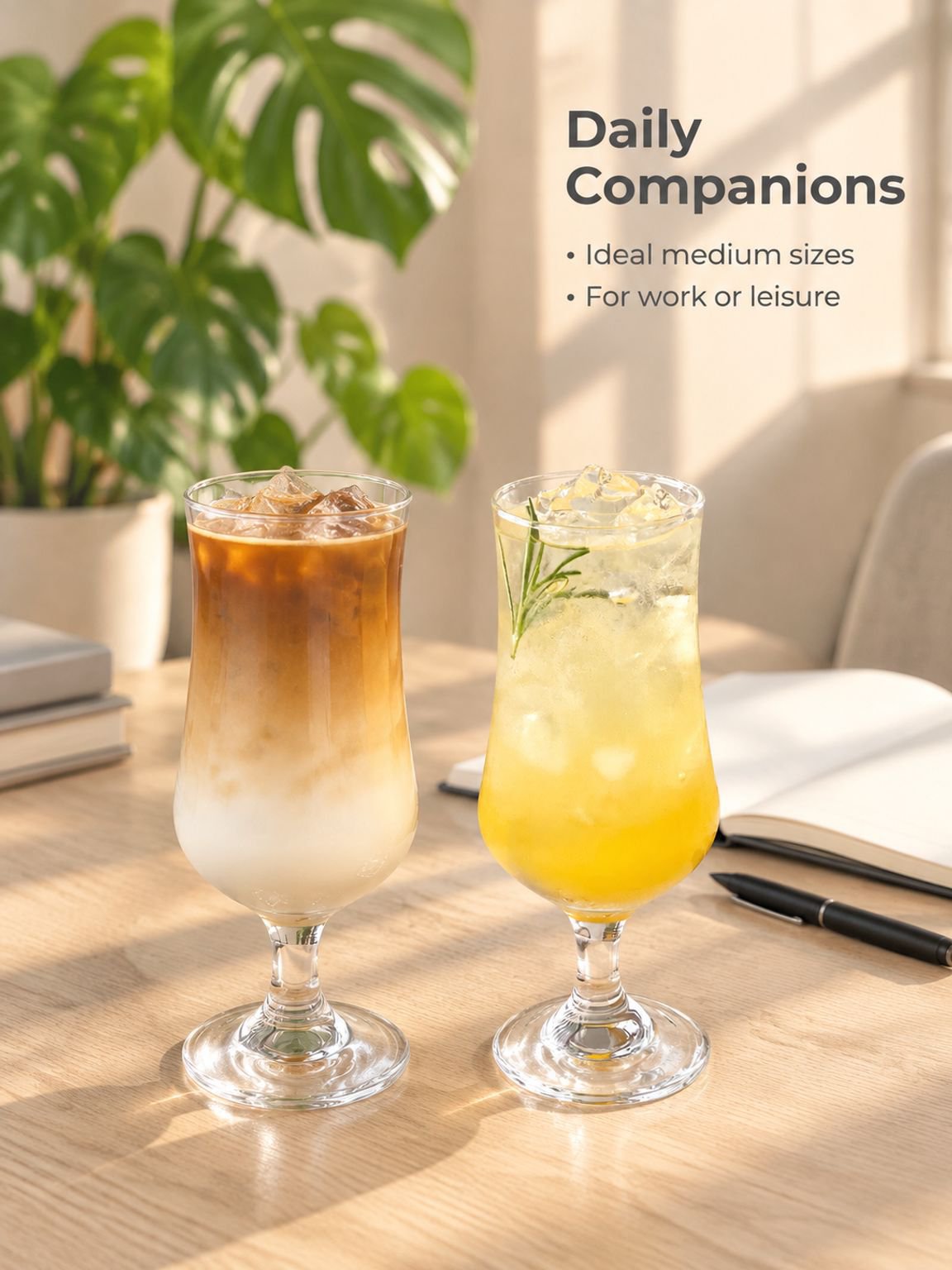 Versatile drinking glass for cold drinks