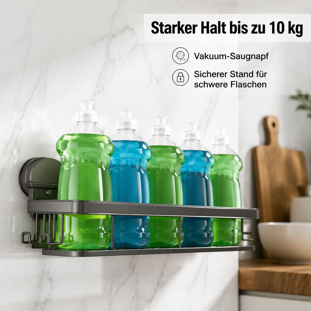 Multifunktionaler Spülbecken-Organizer mit Saugnapf