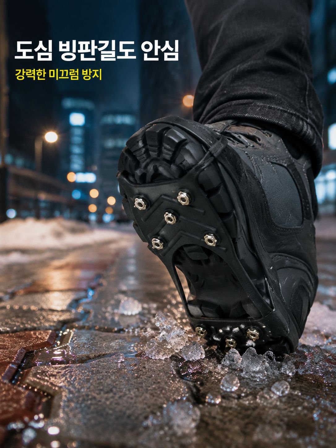 노인을 위한 가벼운 미끄럼 방지 크램폰