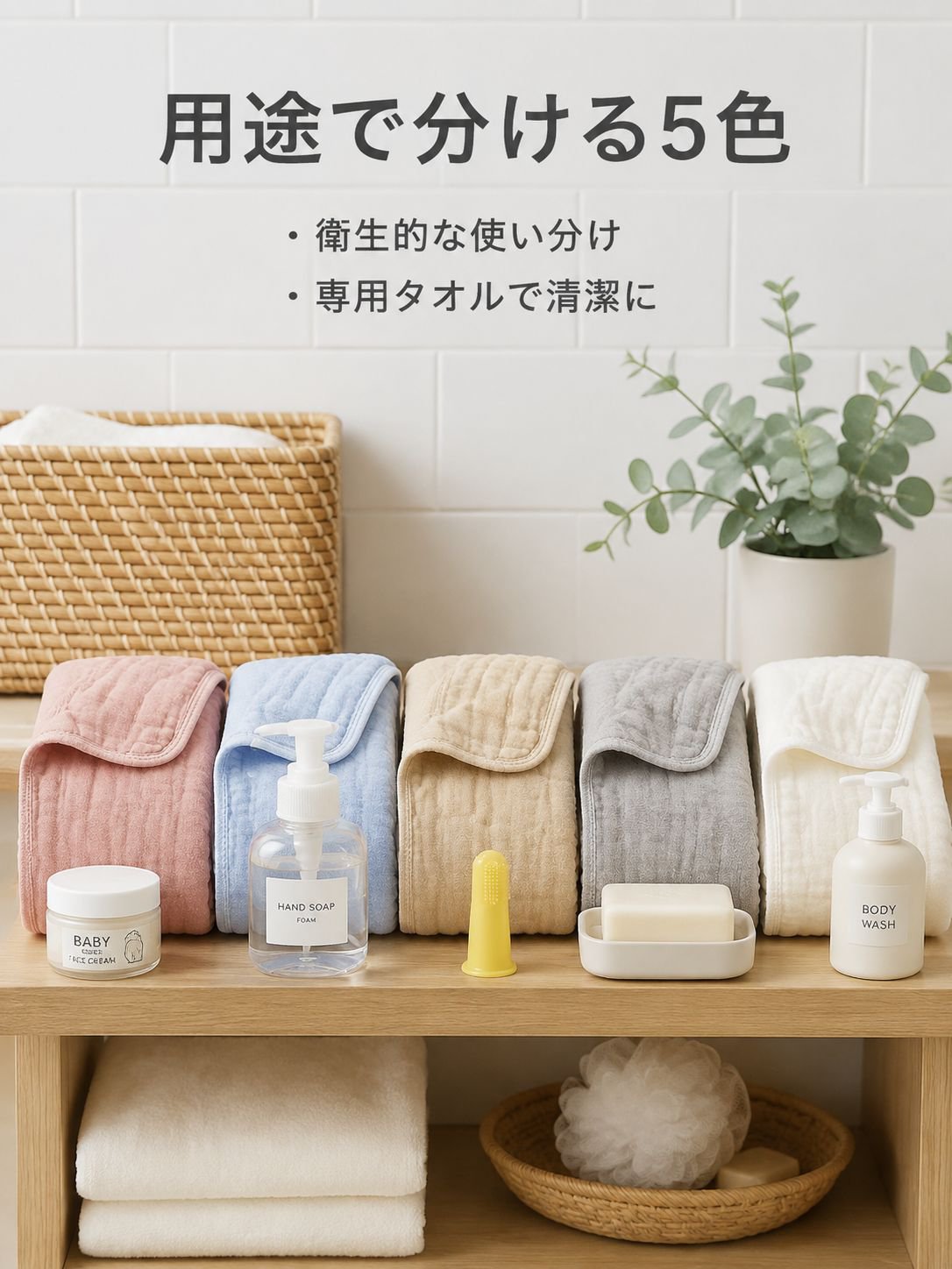 幼児用フェイスタオル