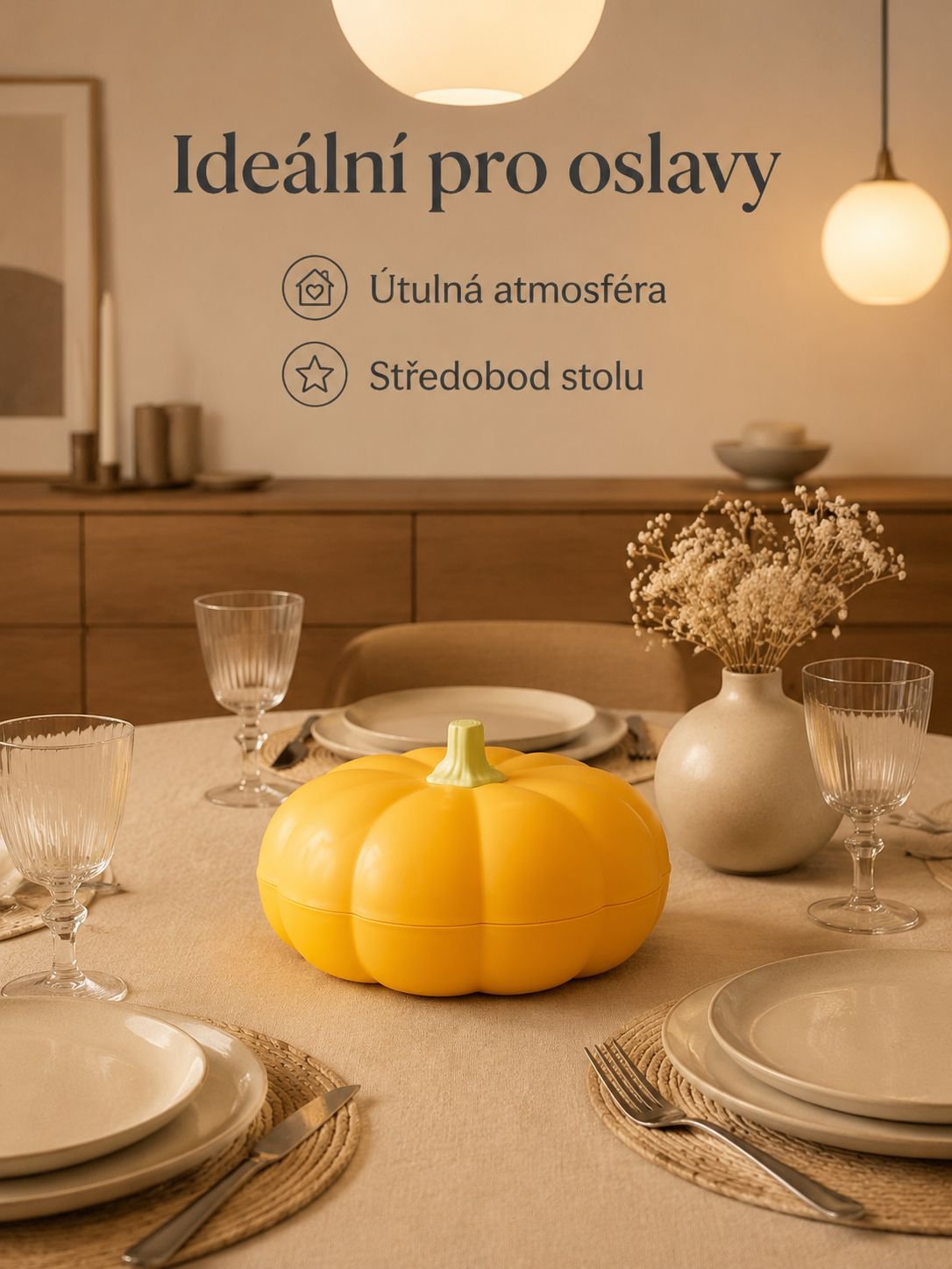 Velký dýňový ovocný talíř