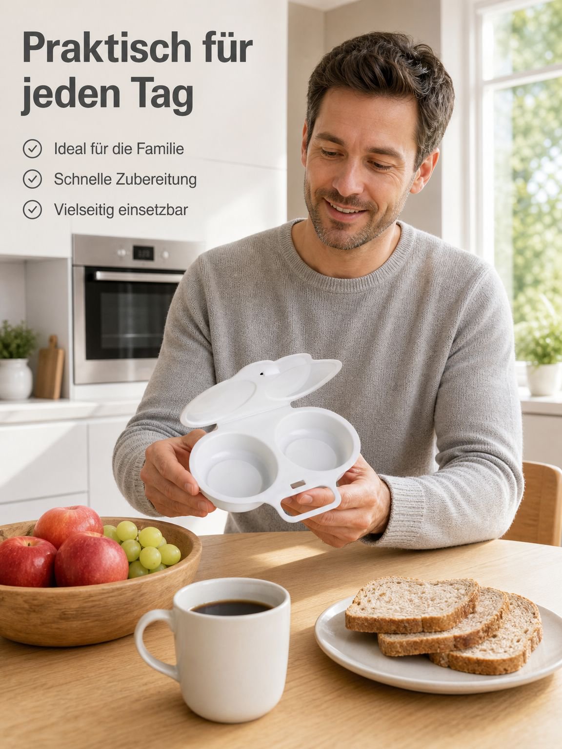 Mikrowellen-Eier-Dampfkasten