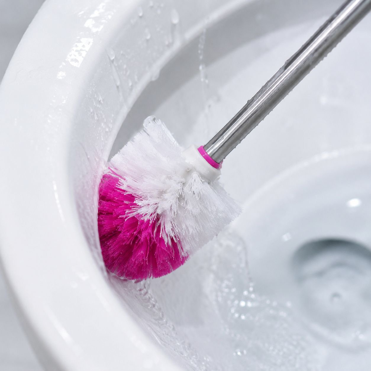 Extended Handle Stainless Steel Toilet Cleaning Brush