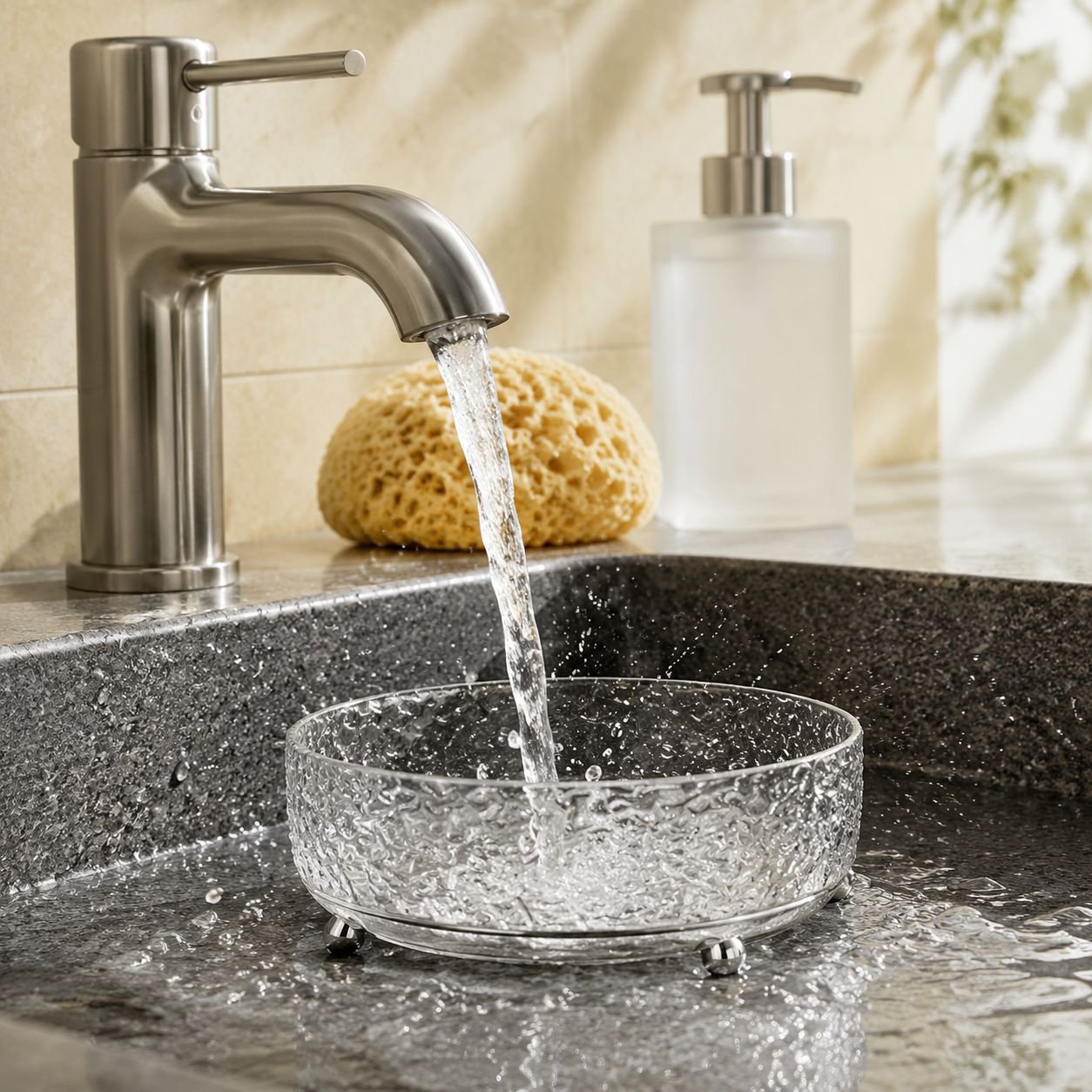 Modern skincare organizer for bathroom countertop