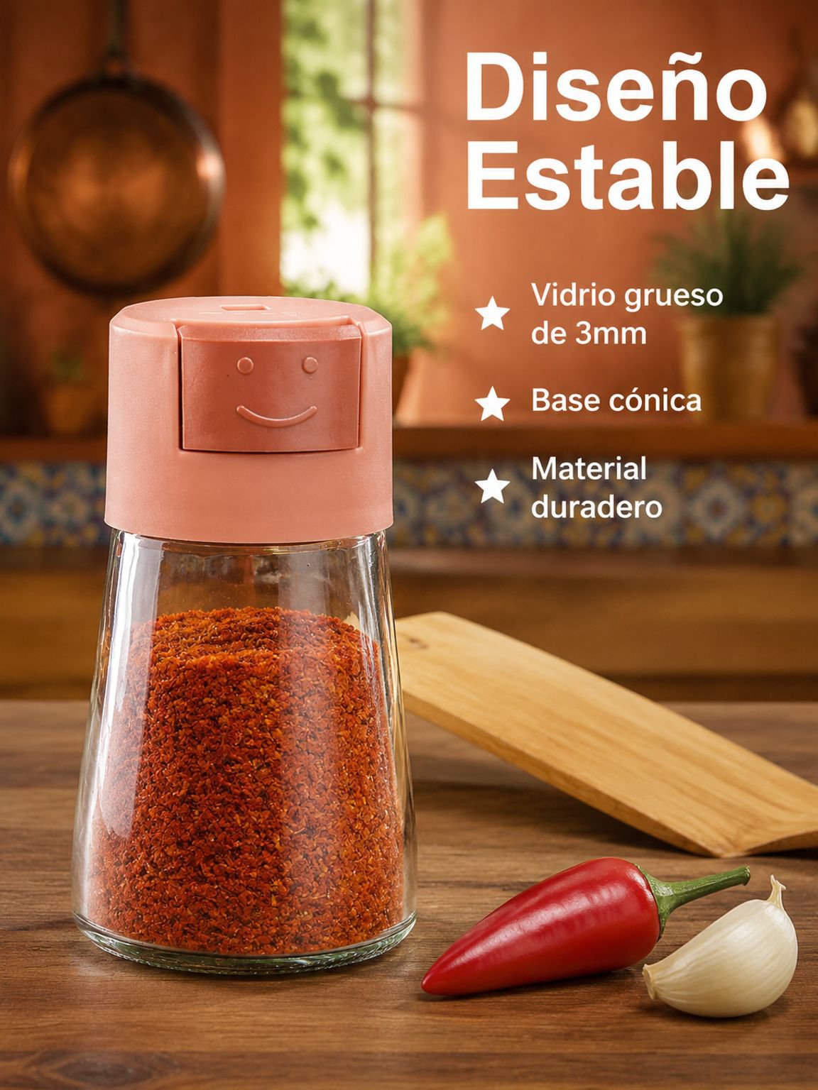 Tarro de vidrio para especias Organizador de cocina