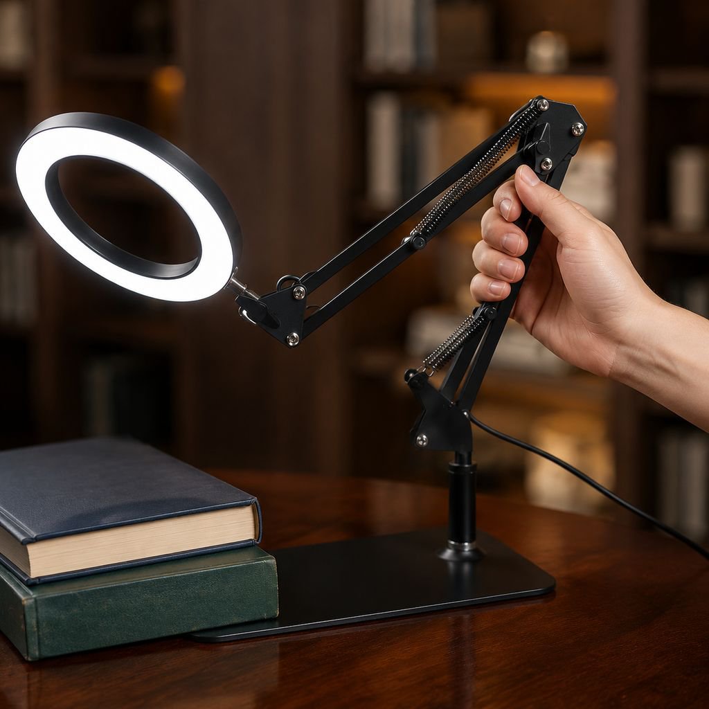 Lampe de bureau ajustable avec lumière LED