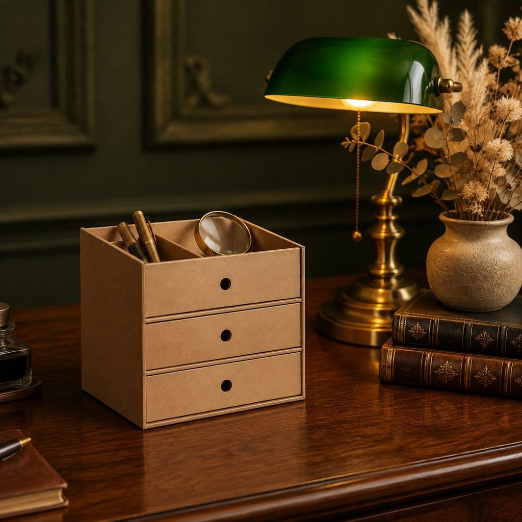 Boîte de rangement pratique pour fournitures de bureau
