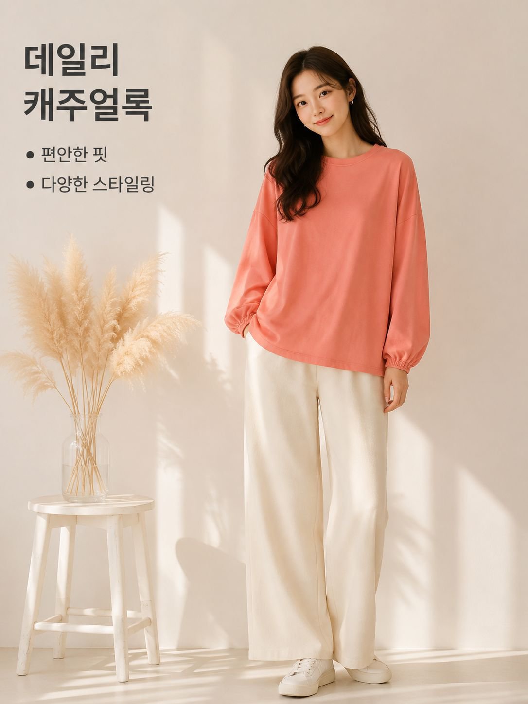 여성 얇은 맨투맨 가을 날씬해 보이는 루즈핏 벌룬 소매 긴팔 티셔츠 맨투맨 여성 맨투맨