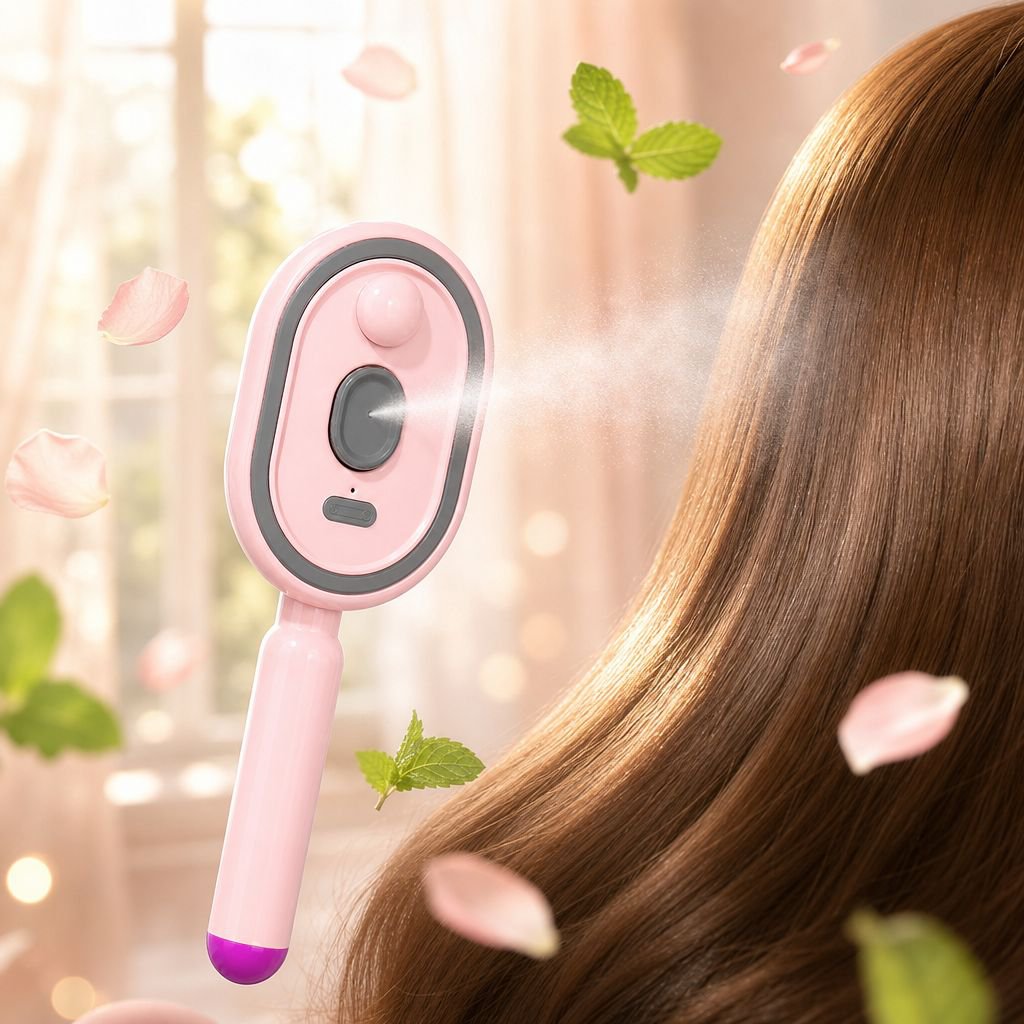 Peigne électrique pour massage capillaire et aromathérapie