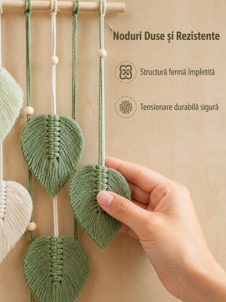 Frânghie din bumbac împletită manual