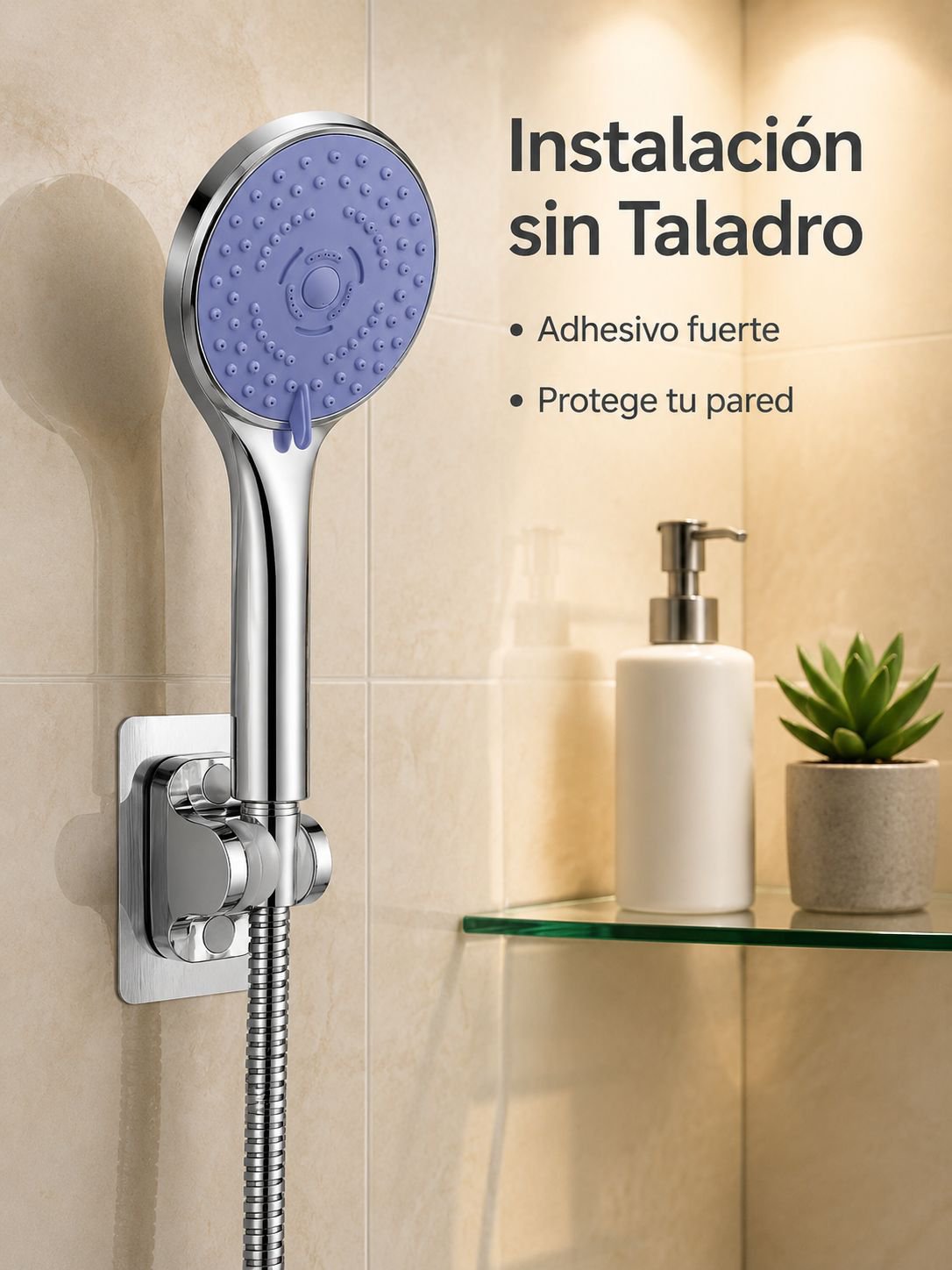 Cabezal de ducha de alta presión con manguera, juego para baño en casa y dormitorio