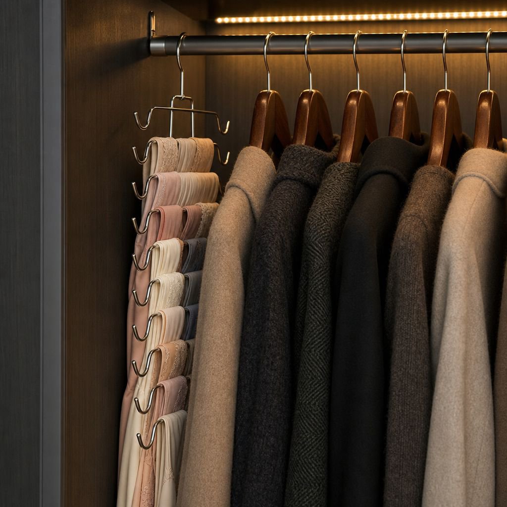 Household Magic Hanger Tie Storage Rack