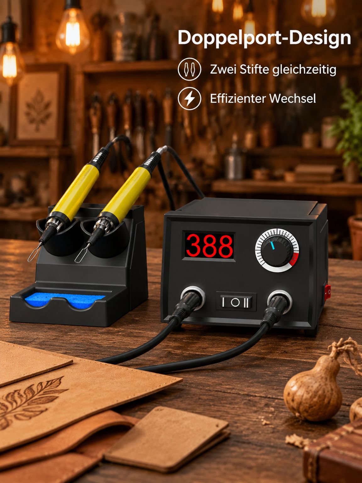  Professionelle Temperaturregelungs-Brandmalerei-Maschine Kunst-Kürbis-Holzbrett-Werkzeugsatz