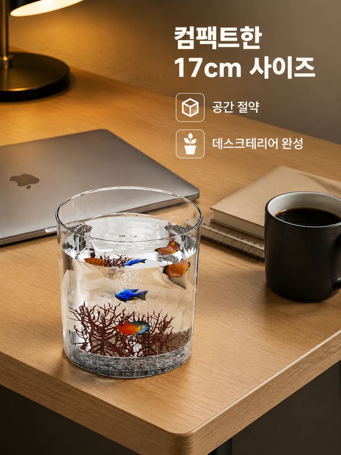 창의적인 원형 생태 어항