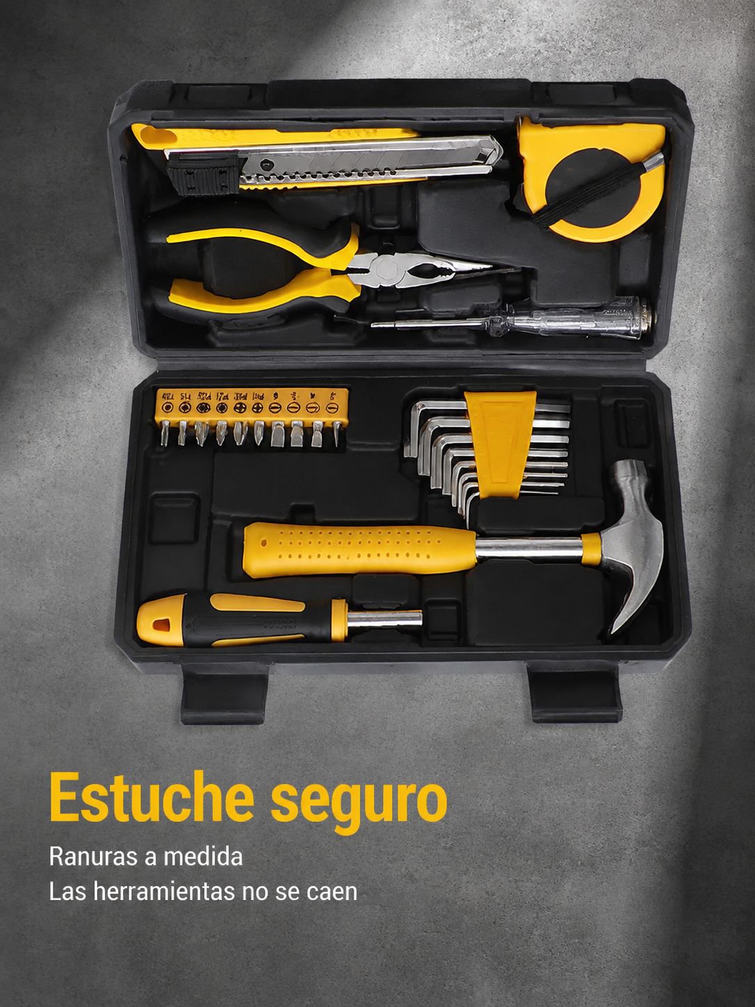 Set de herramientas para bricolaje y mantenimiento del hogar