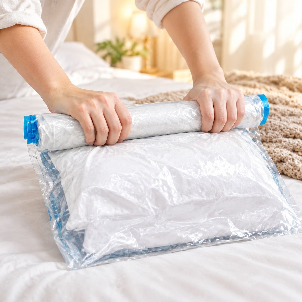 JMY - No-evacuation hand-rolled vacuum compression bag