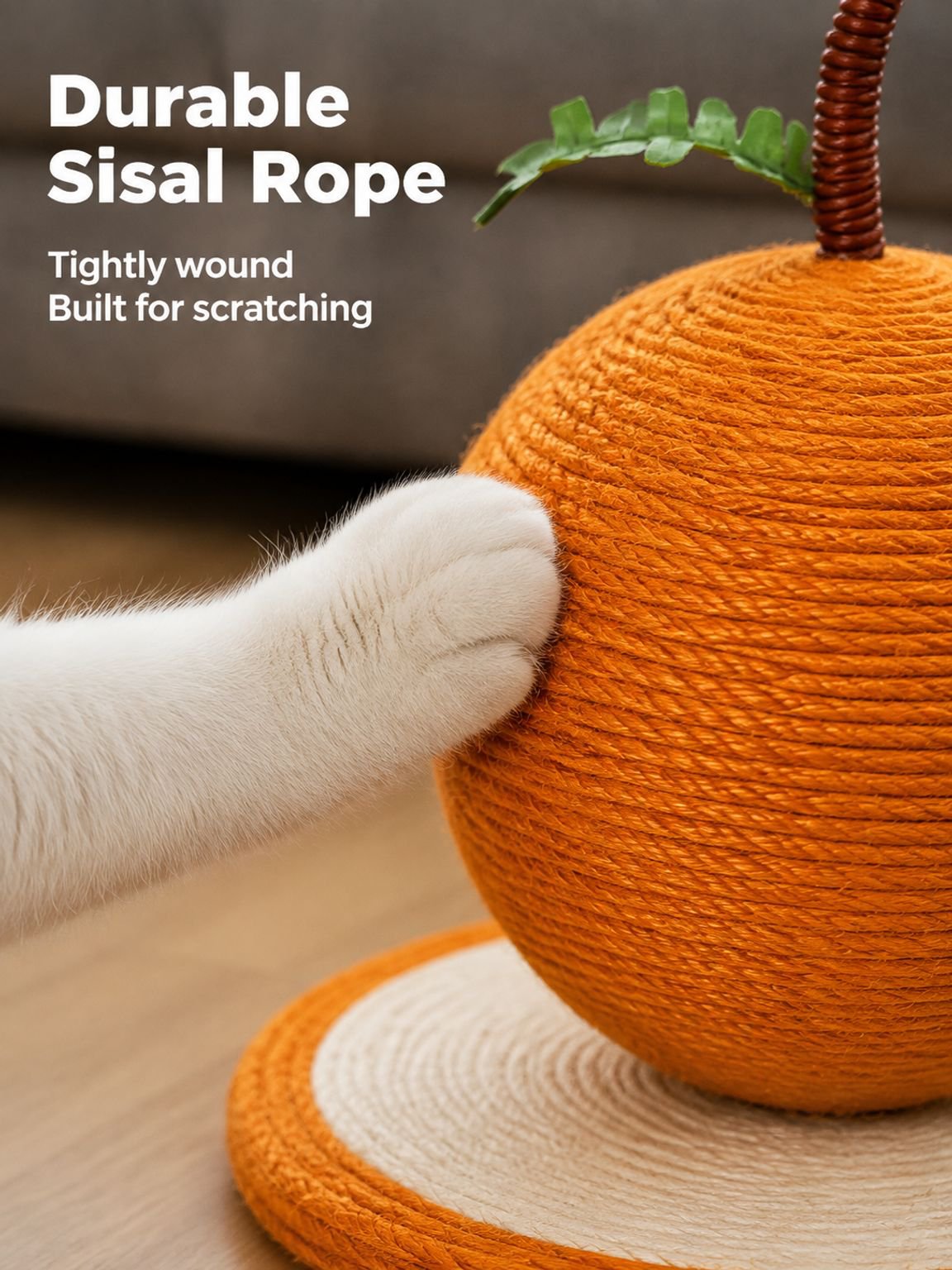 Orange Cat Scratching Post