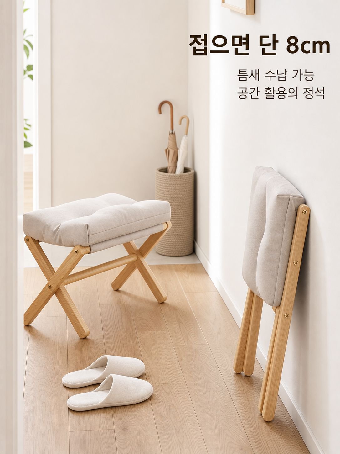 원목 신발 갈아입기용 의자