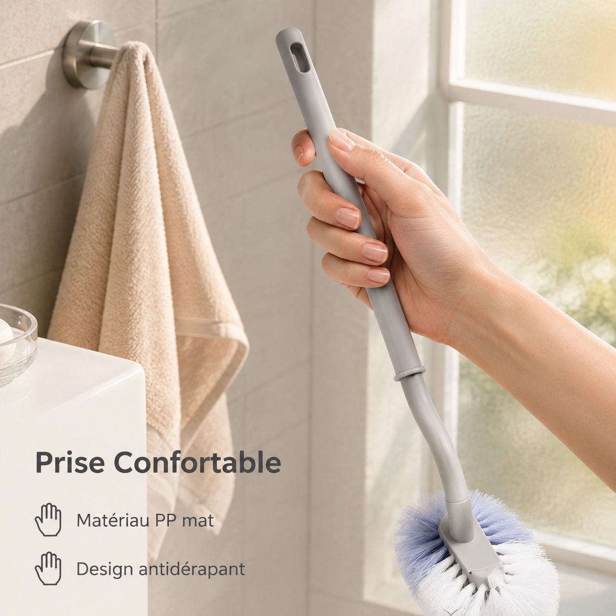 Brosse de toilette en silicone