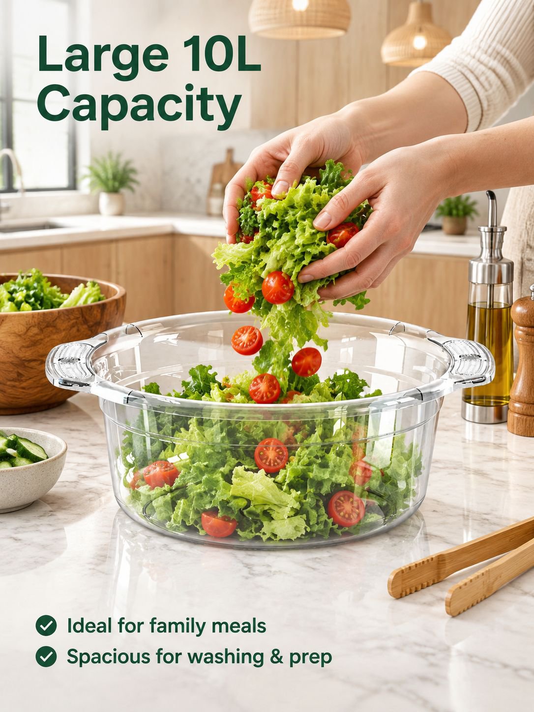 Transparent laundry basin with sturdy thickened material