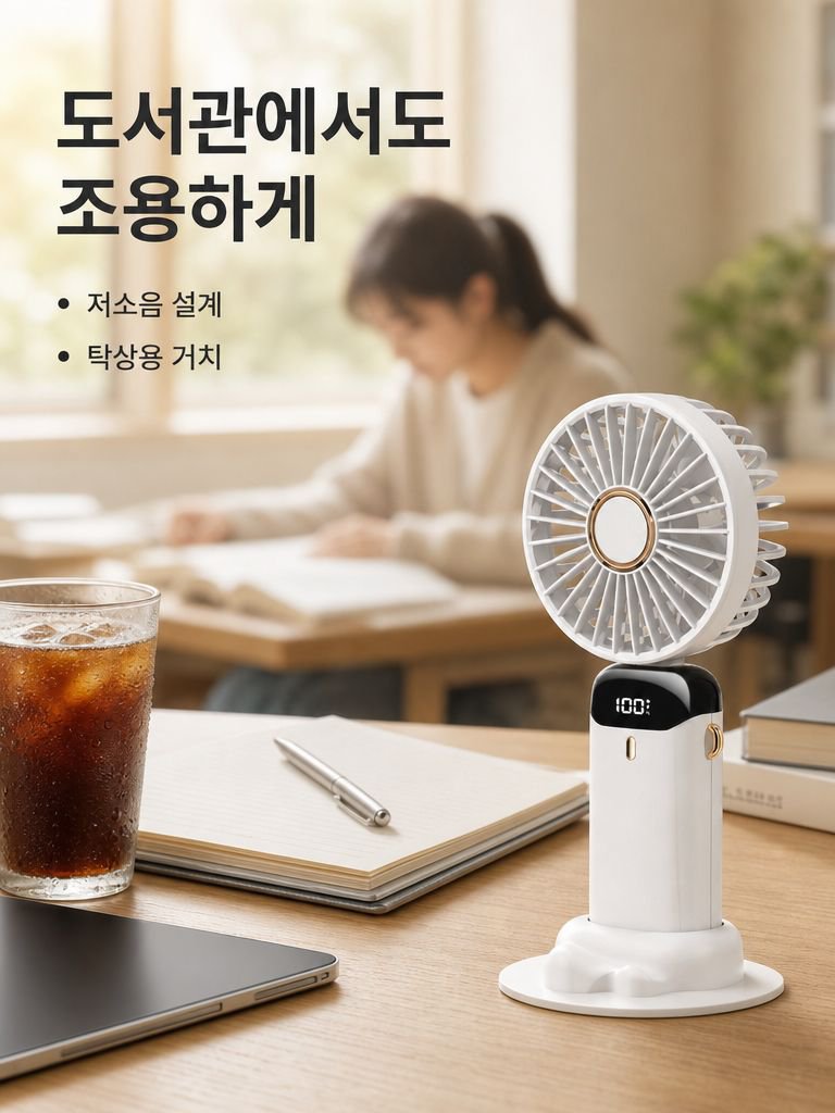 저소음 미니 전동 선풍기