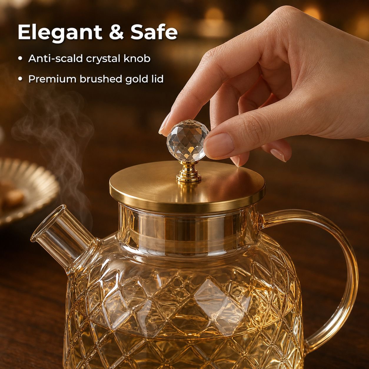 High borosilicate heat-resistant glass teapot