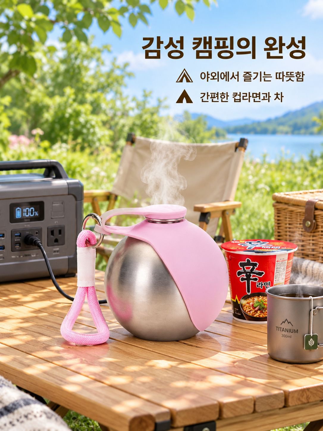 스테인리스 스틸 접이식 주전자