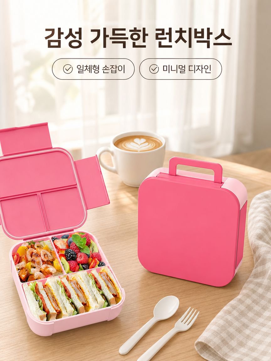 휴대용 칸막이 도시락통