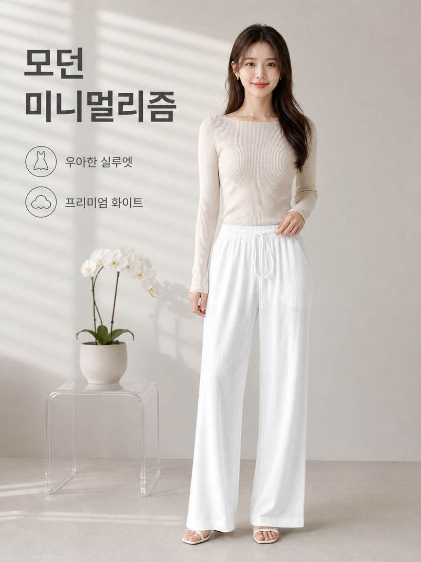 스타일리시한 여성용 와이드 플레어 바지 새로운 디자인