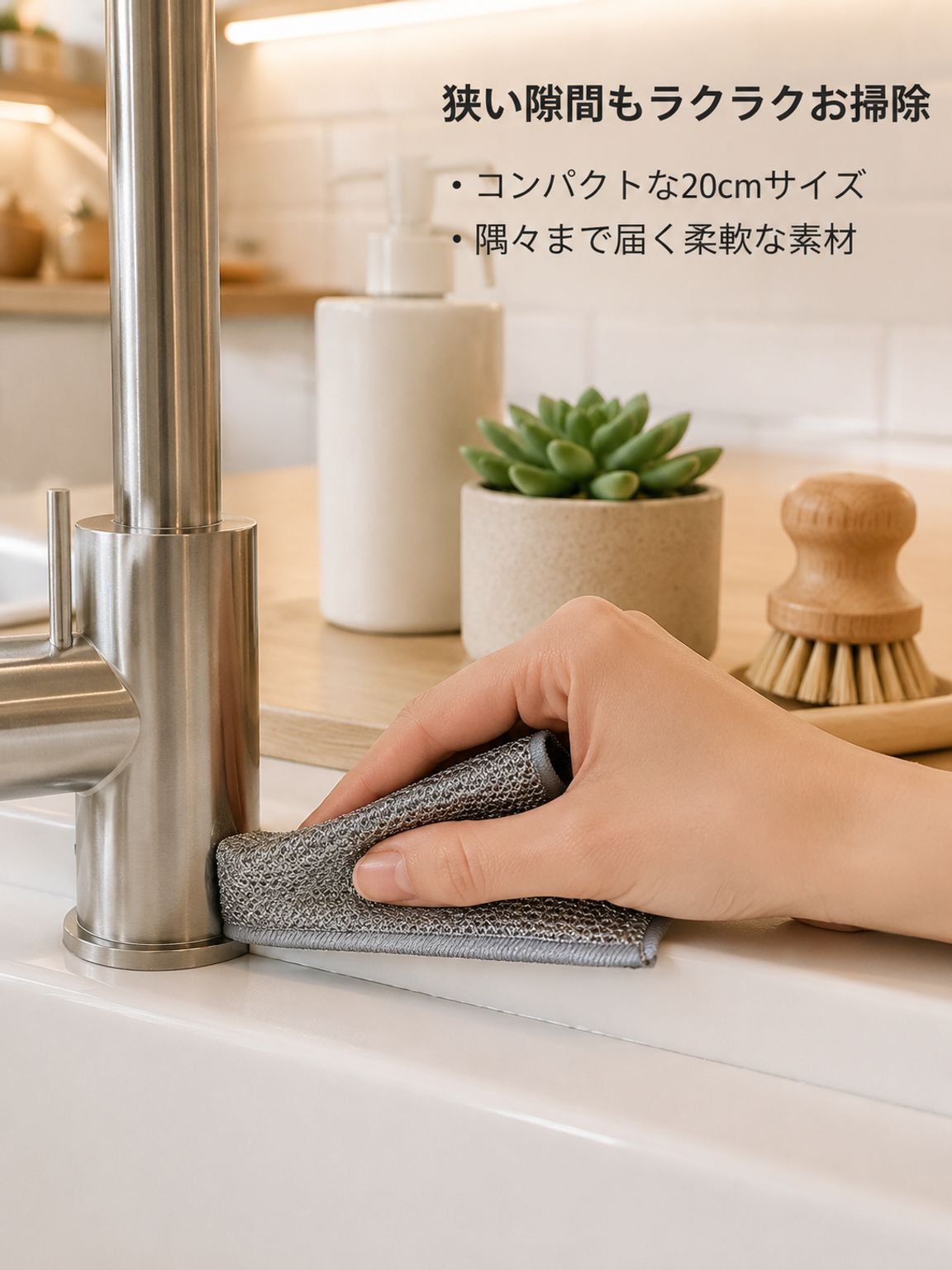 油や汚れを落とす銀糸ふきん