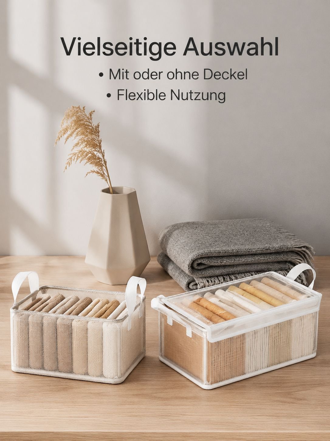 Haushalts-Transparenter PVC-Aufbewahrungskorb mit Metallrahmen, geeignet für Hosen im Kleiderschrank