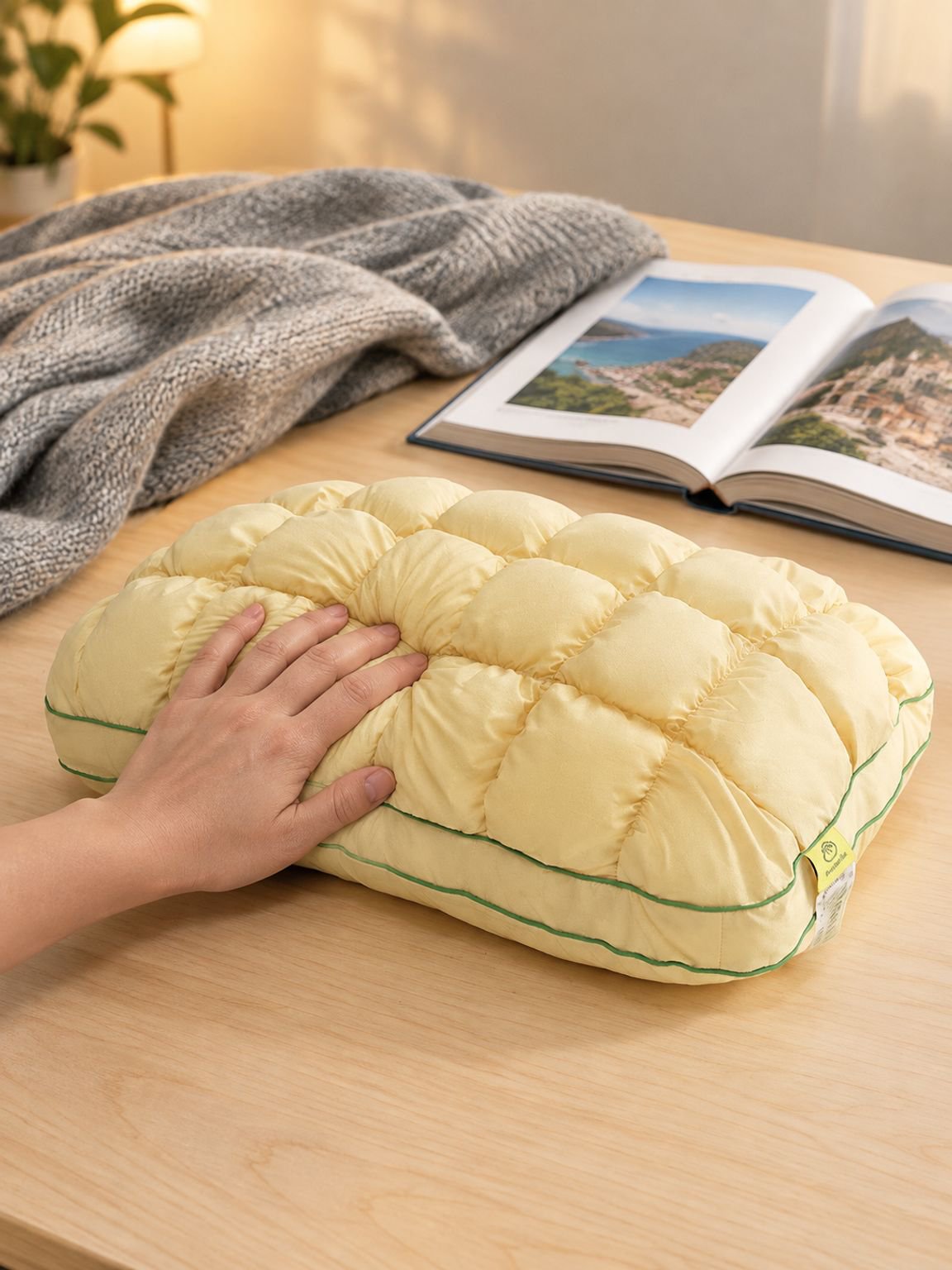 Pineapple Cloud pillow designed for neck comfort