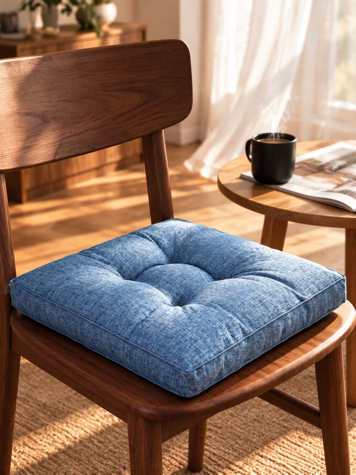 Cushion detail highlighting plush thickness