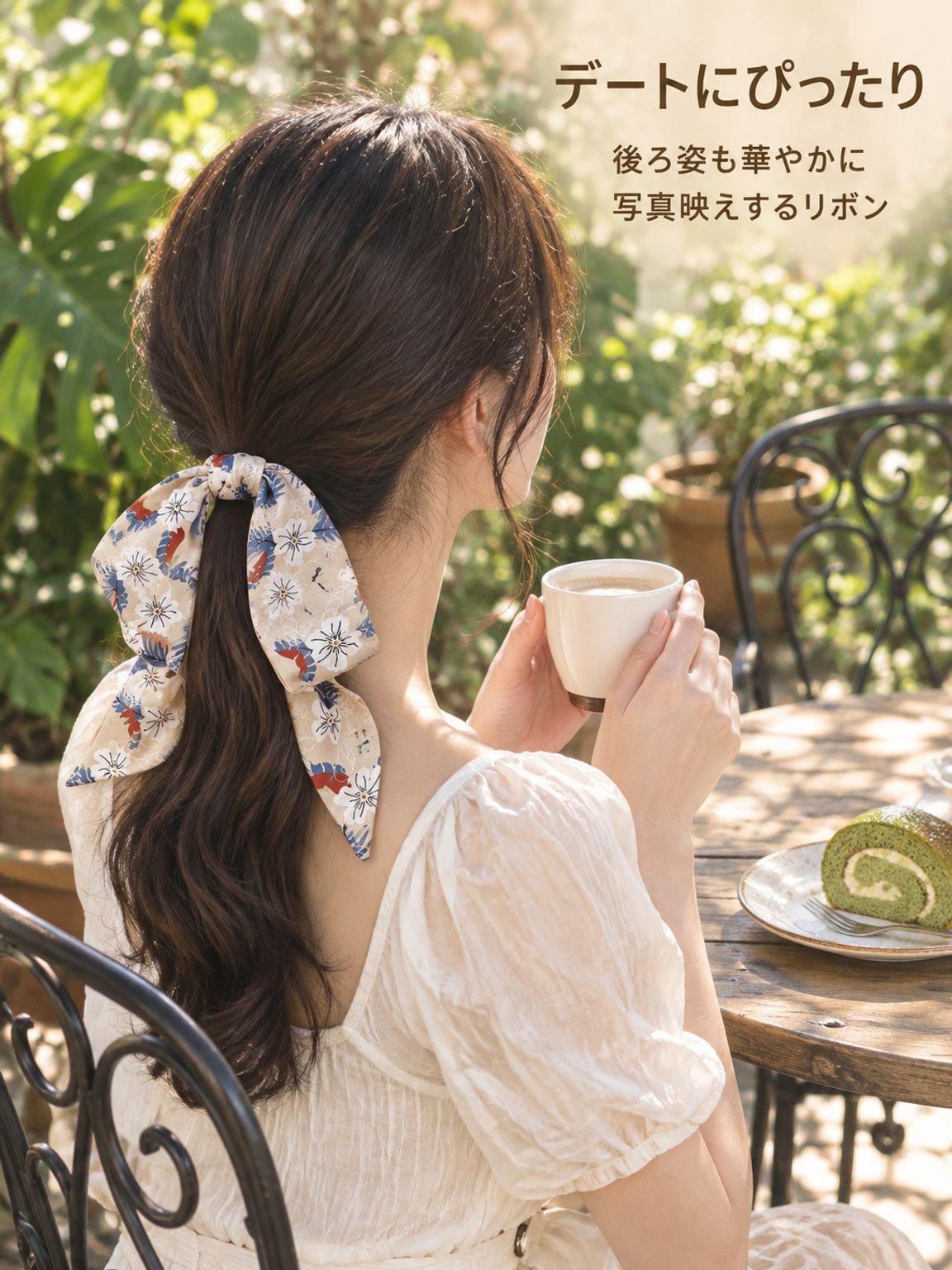輝くヘッドバンドリボン